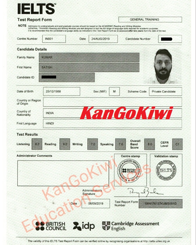 IELTS 8 7 7 7 bands kangokiwi